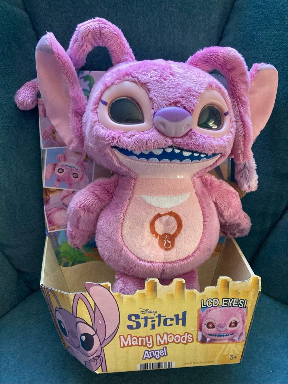 NIB Disney Stitch Angel Many Moods 14-inch Interactive Plush, 50+ Sounds & More
